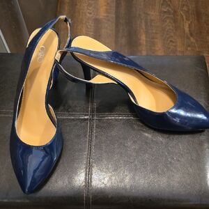 Cato Women's Deep Blue Slingback Heels